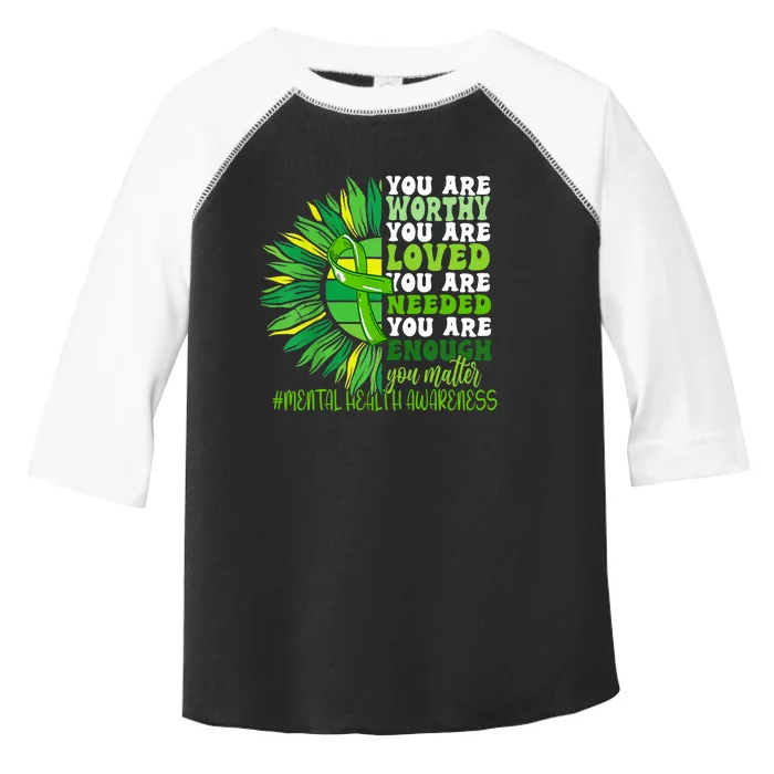 Motivational Support Warrior Mental Health Awareness Month Design Toddler Fine Jersey T-Shirt