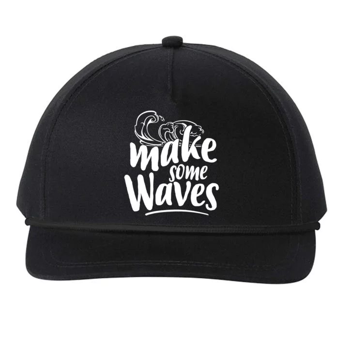 Make Some Waves Summer Vibes Beach Vacay Summertime Summer Gift Snapback Five-Panel Rope Hat