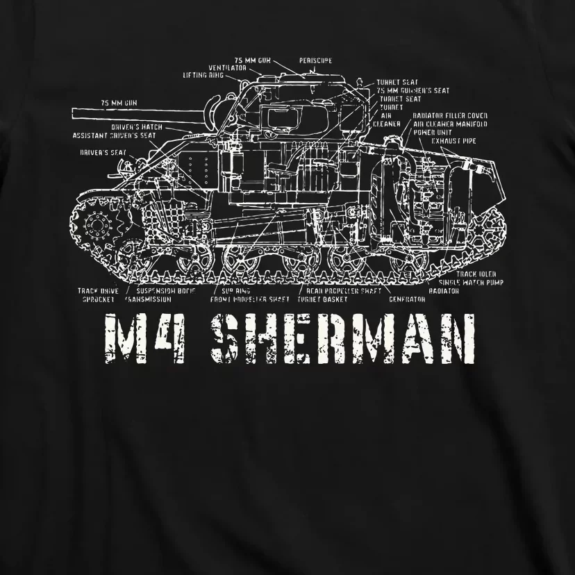 M4 Sherman Wwii Army Tank Military T-Shirt