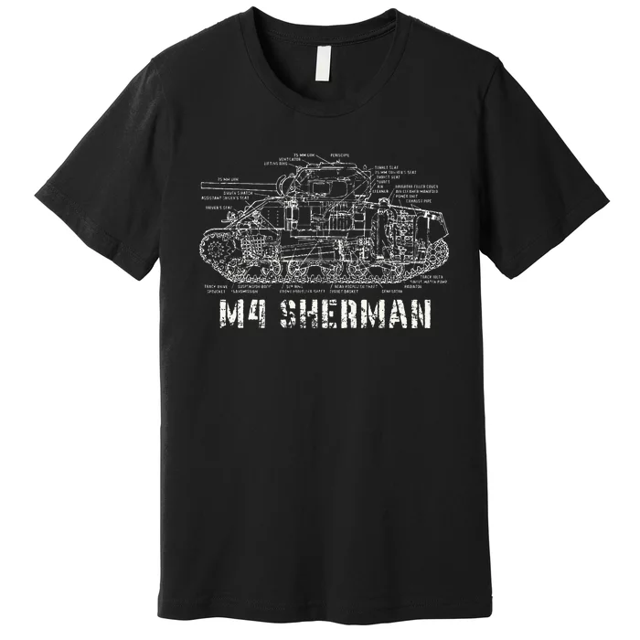 M4 Sherman Wwii Army Tank Military Premium T-Shirt