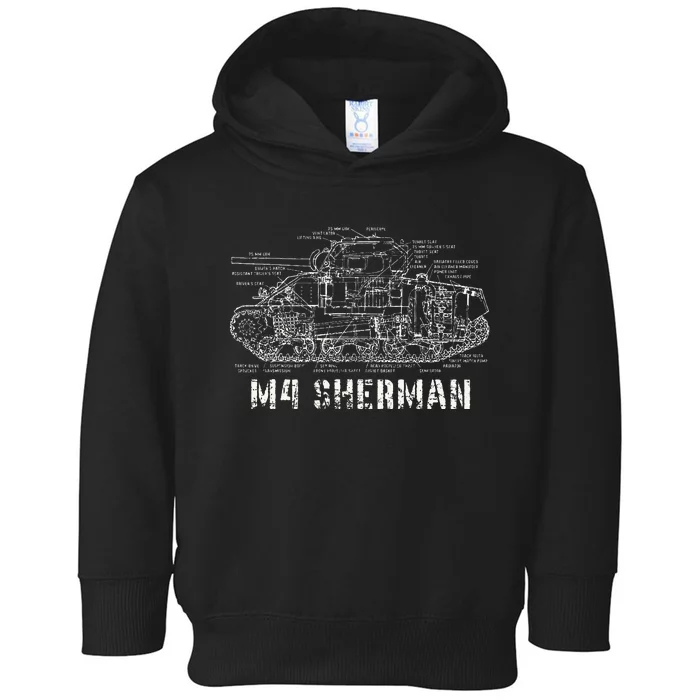 M4 Sherman Wwii Army Tank Military Toddler Hoodie