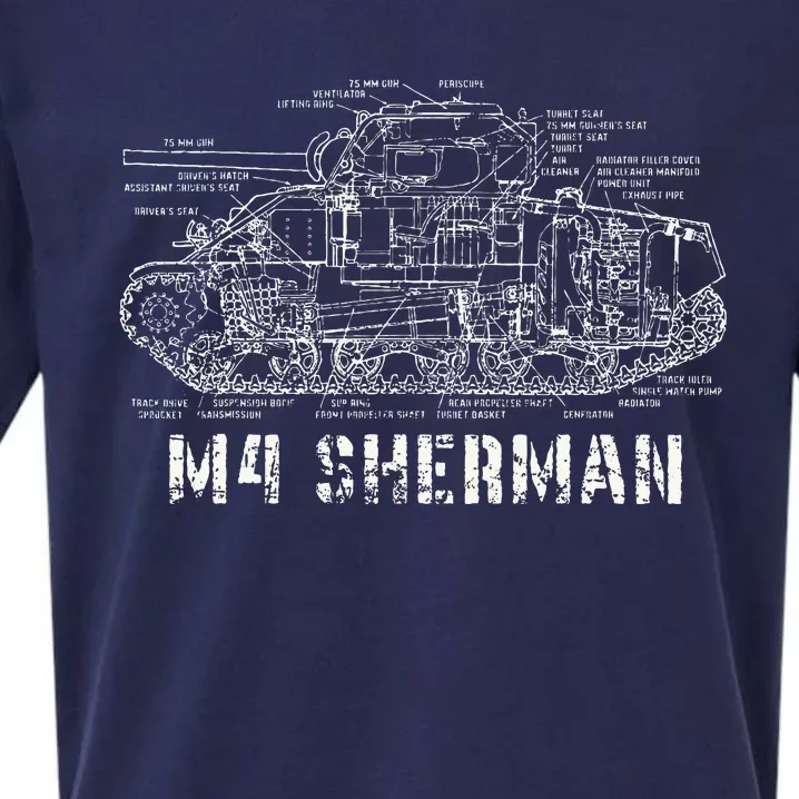 M4 Sherman Wwii Army Tank Military Sueded Cloud Jersey T-Shirt