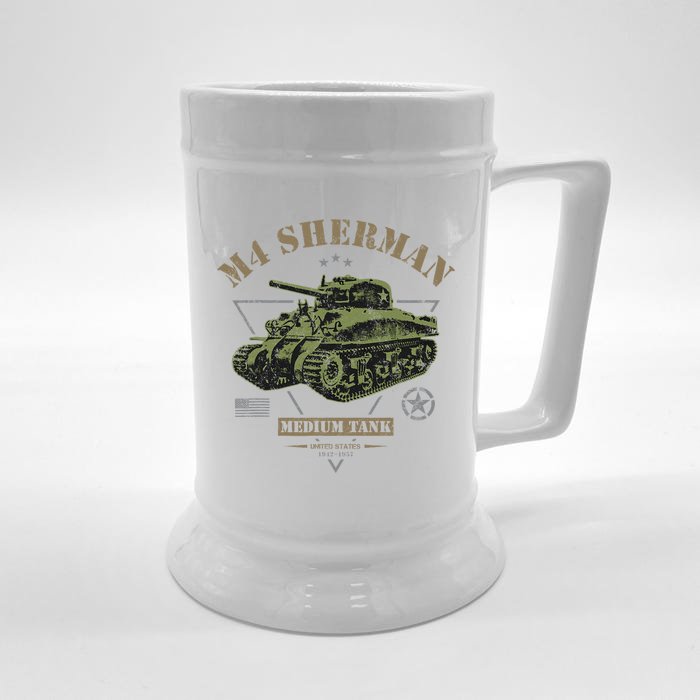 M4 Sherman Ww2 Tank Front & Back Beer Stein