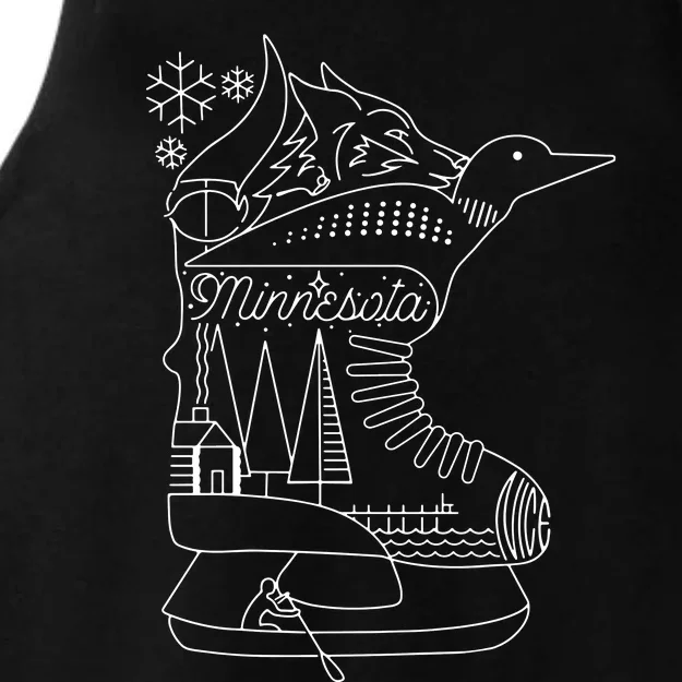 Minnesota State With Hidden Images Ladies Tri-Blend Wicking Tank