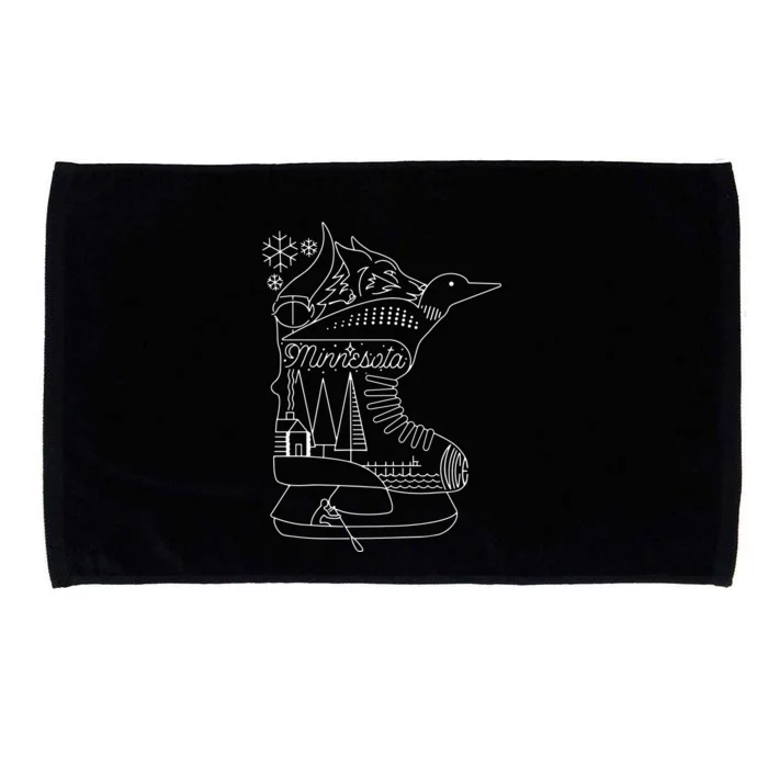 Minnesota State With Hidden Images Microfiber Hand Towel