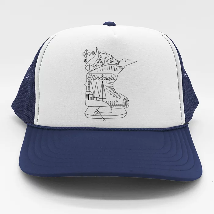 Minnesota State With Hidden Images Trucker Hat