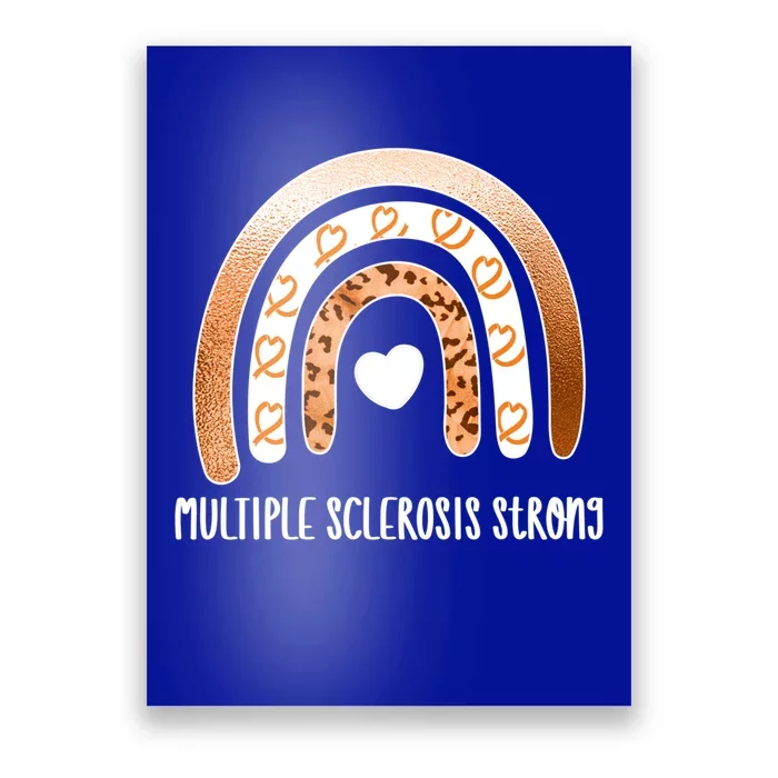 Multiple Sclerosis Warrior Orange Ribbon Ms Day Great Gift Poster