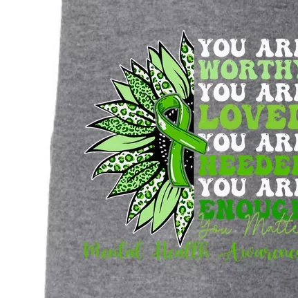 Motivational Support Warrior Mental Health Awareness Gifts Doggie 3-End Fleece Hoodie