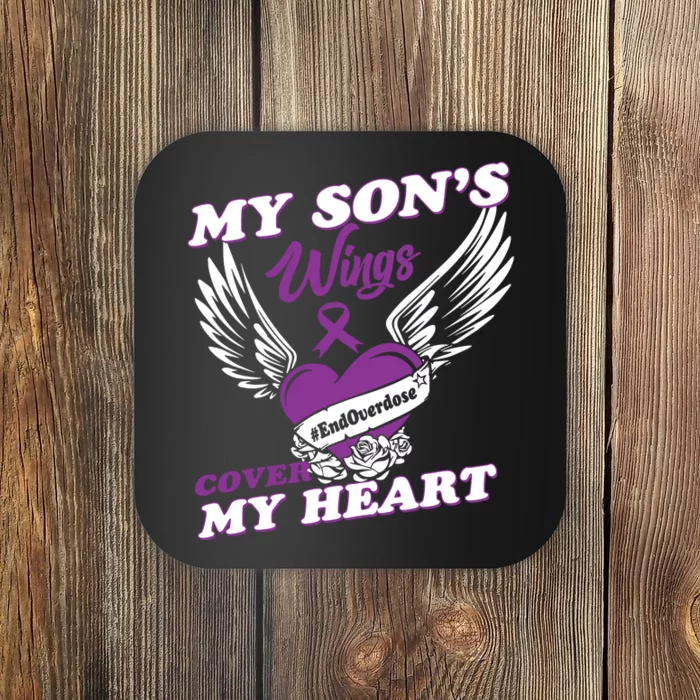 My Sons Wings Love Cover My Heart Gift Coaster