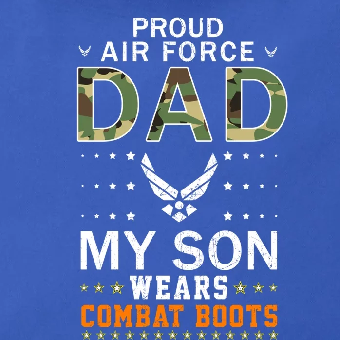 My Son Wear Combat Bootsgiftproud Air Force Dad Camouflage Army Gift Zip Tote Bag