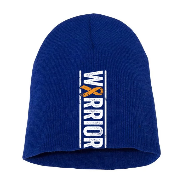 Multiple Sclerosis Warrior Gift Vertical Ms Awareness Ribbon Gift Short Acrylic Beanie