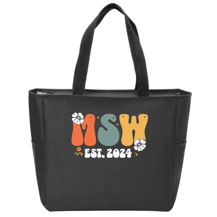 Master Social Worker Est 2024 Zip Tote Bag