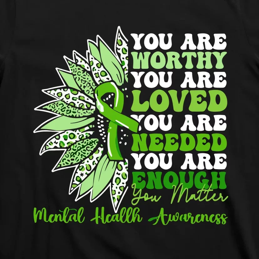 Motivational Support Warrior Mental Health Awareness Gifts T-Shirt