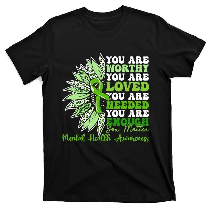 Motivational Support Warrior Mental Health Awareness Gifts T-Shirt