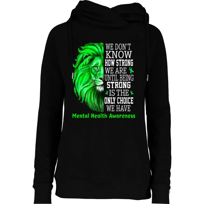 Motivational Support Warrior Mental Health Awareness Gifts Womens Funnel Neck Pullover Hood