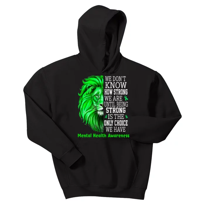 Motivational Support Warrior Mental Health Awareness Gifts Kids Hoodie