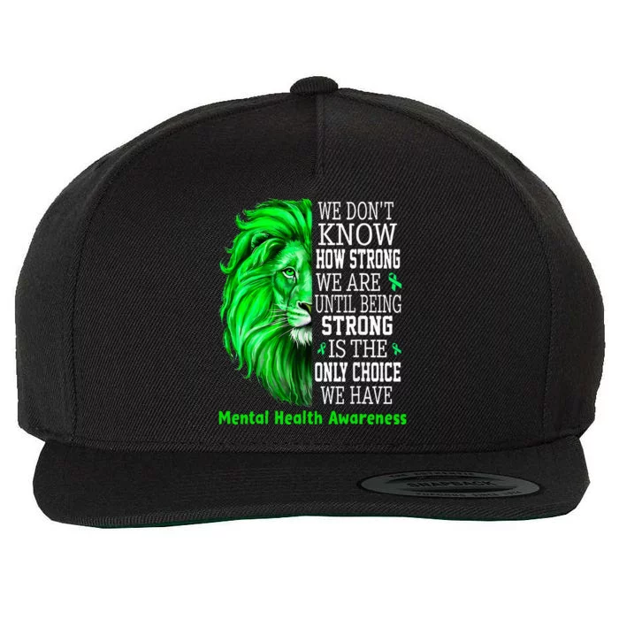 Motivational Support Warrior Mental Health Awareness Gifts Wool Snapback Cap