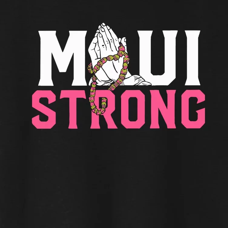 Maui Strong Wildfire Relief All Profits Will Be Donated Women's Crop Top Tee