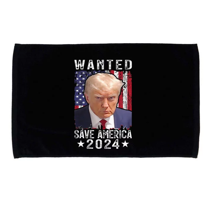 Mug Shot Wanted Save America 2024 Microfiber Hand Towel