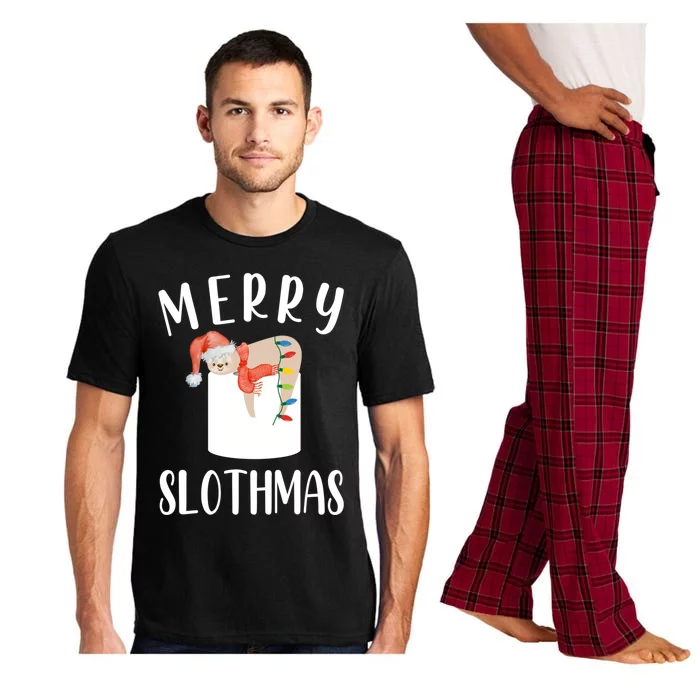 Merry Slothmas Xmas Sloth Animal Accessories Decor Gift Pajama Set