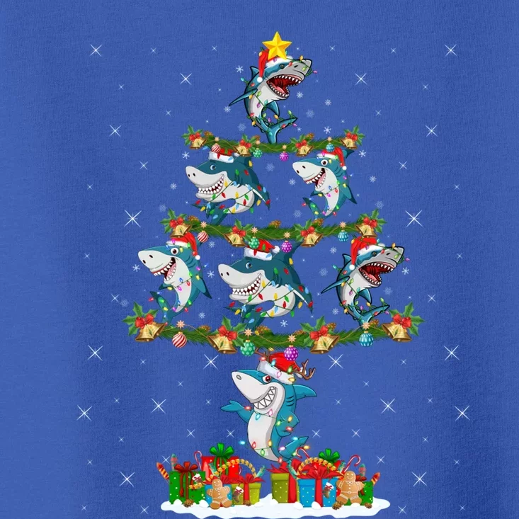 Merry Sharkmas Xmas Lighting Santa Shark Christmas Tree Great Gift Toddler T-Shirt