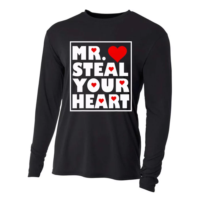 Mr Steal Your Heart Valentines Day Cooling Performance Long Sleeve Crew