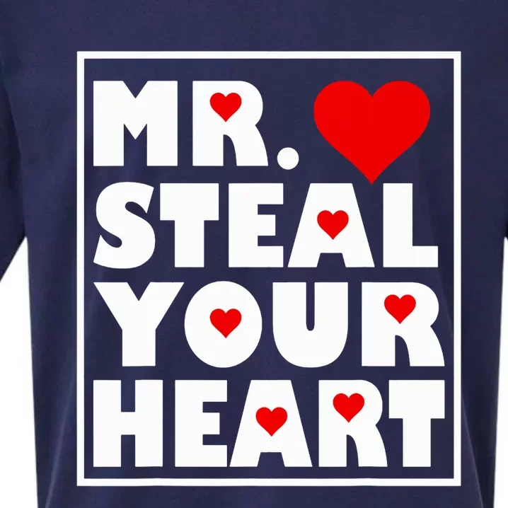 Mr Steal Your Heart Valentines Day Sueded Cloud Jersey T-Shirt