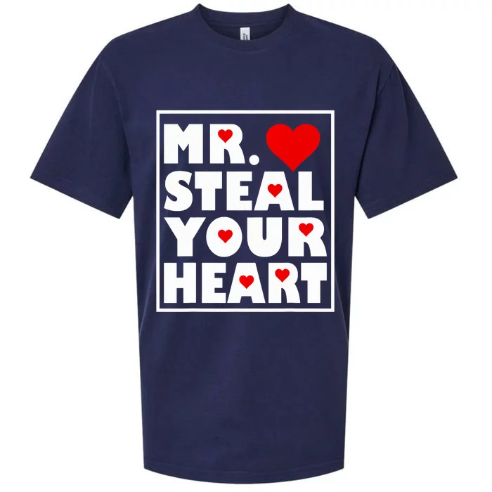 Mr Steal Your Heart Valentines Day Sueded Cloud Jersey T-Shirt