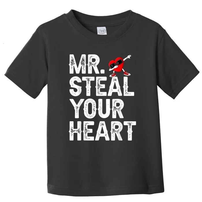 Mr. Steal Your Heart Valentines Day Dabbing Heart Valentines Toddler T-Shirt