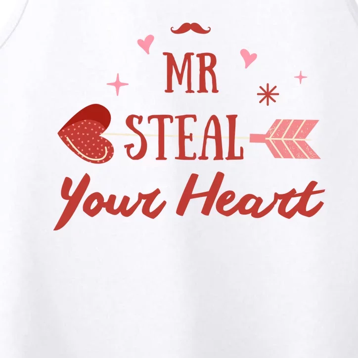 Mr Steal Your Heart Cute Valentine's Day Performance Tank