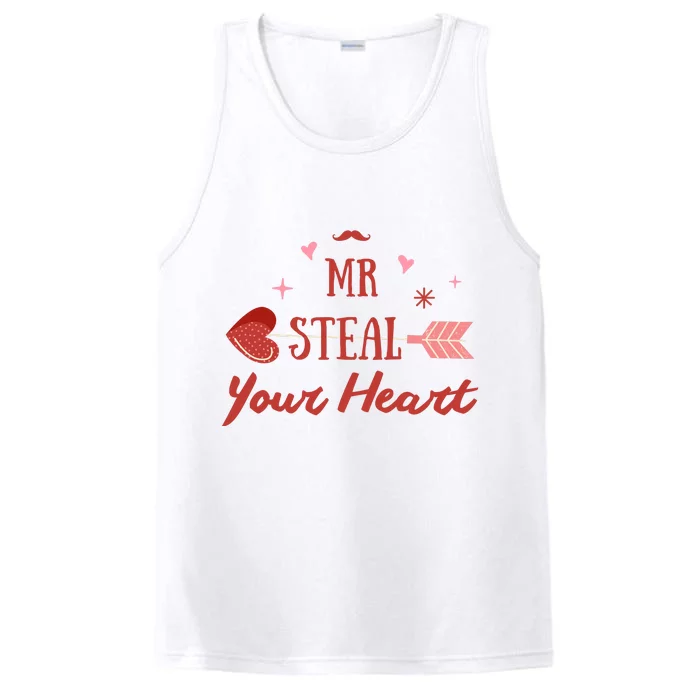 Mr Steal Your Heart Cute Valentine's Day Performance Tank