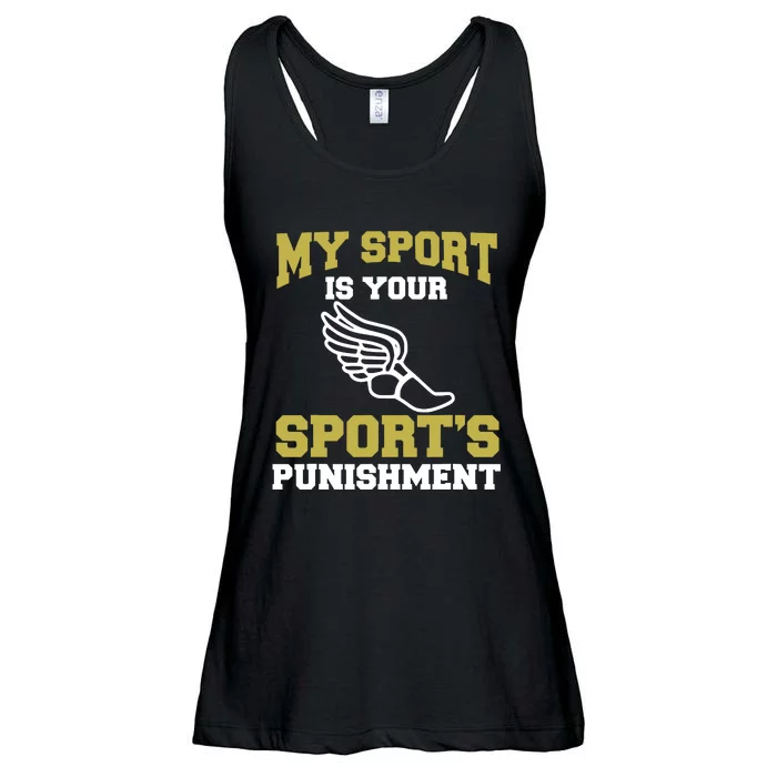 My Sport Your Sports Punishment Funny Track Field Ladies Essential Flowy Tank