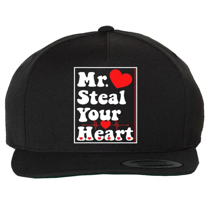 Mr. Steal Your Heart Valentines Day Boy Wool Snapback Cap