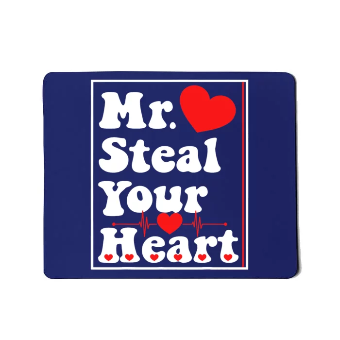 Mr. Steal Your Heart Valentines Day Boy Mousepad