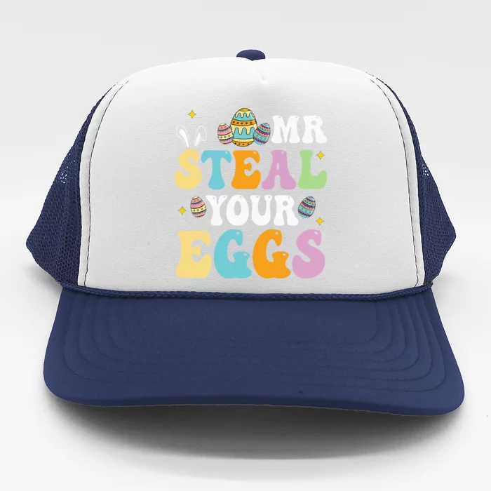 Mr Steal Your Eggs Easter Sunday Funny Easter Trucker Hat