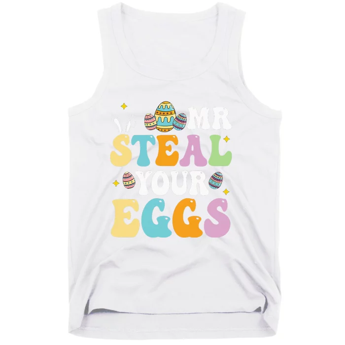 Mr Steal Your Eggs Easter Sunday Funny Easter Tank Top