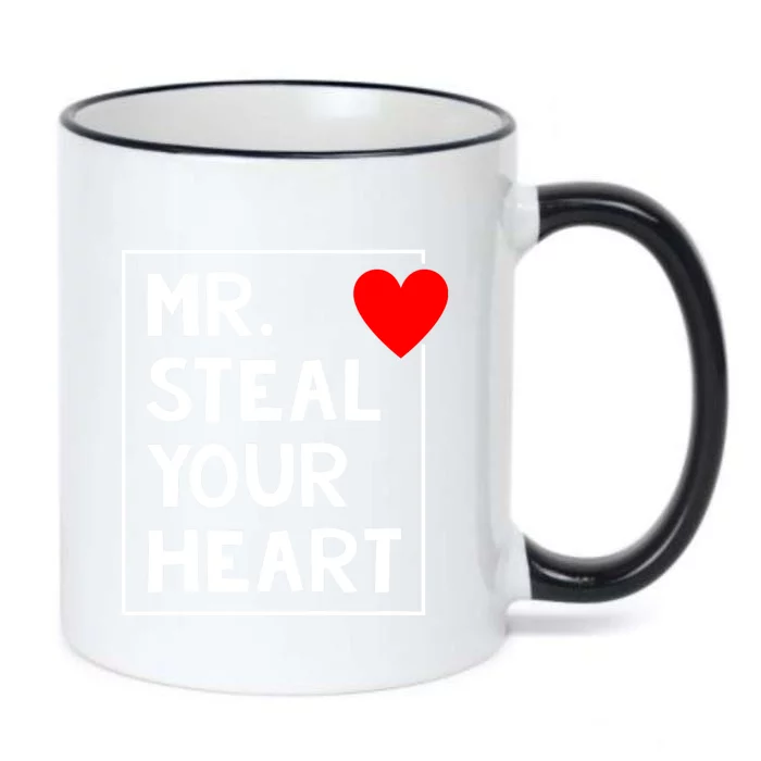 Mr Steal Your Heart Valentines Day Black Color Changing Mug