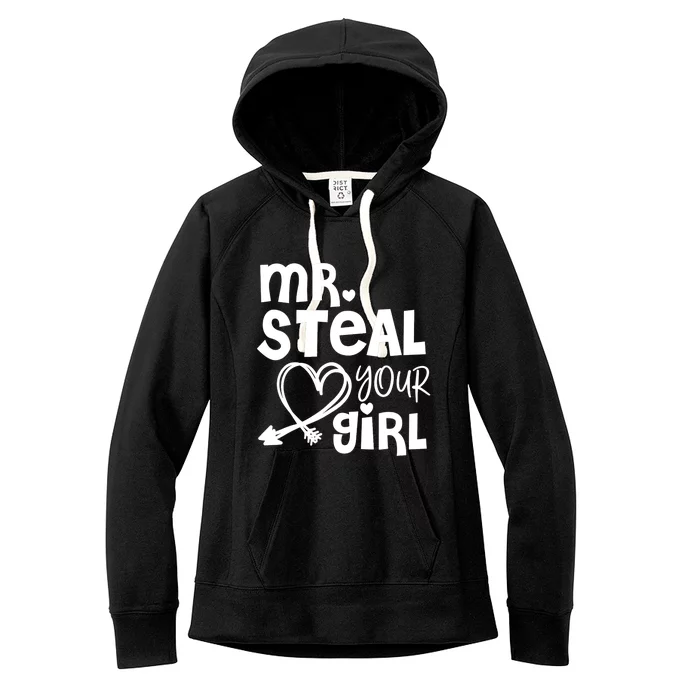 Mr Steal Your Girl Hearts Boy Son Brother Fun Valentines Day Women's Fleece Hoodie