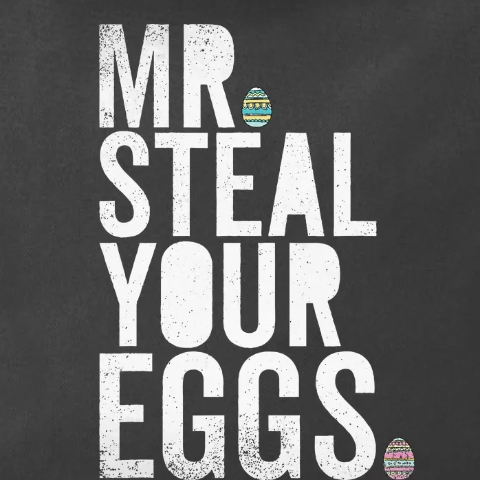 Mr Steal Your Eggs Funny Easter Matching Family Zip Tote Bag