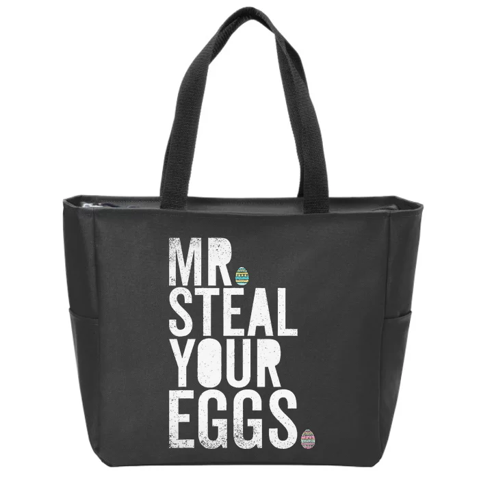 Mr Steal Your Eggs Funny Easter Matching Family Zip Tote Bag