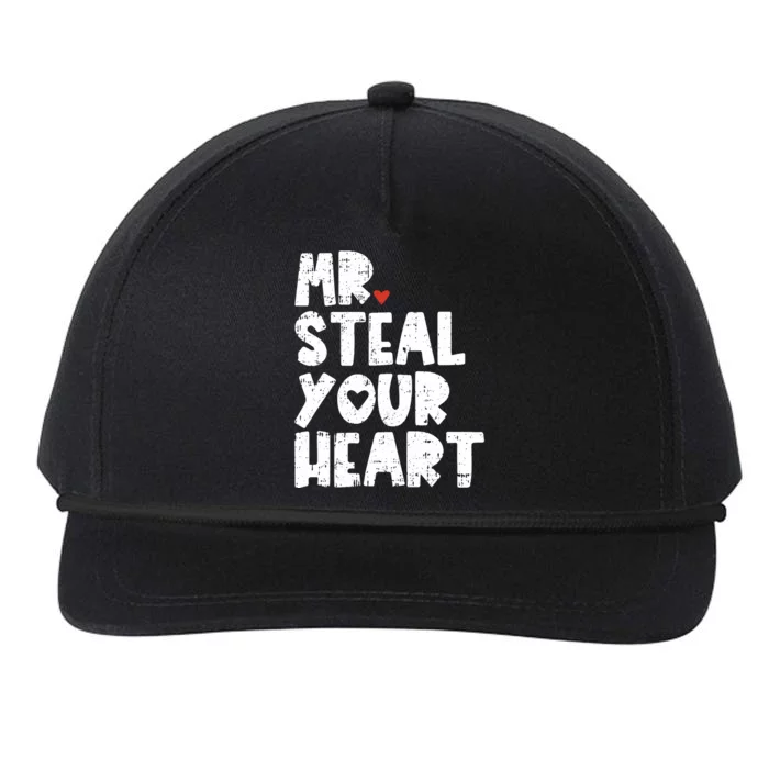 Mr Steal Your Heart Valentines Day Vday Snapback Five-Panel Rope Hat