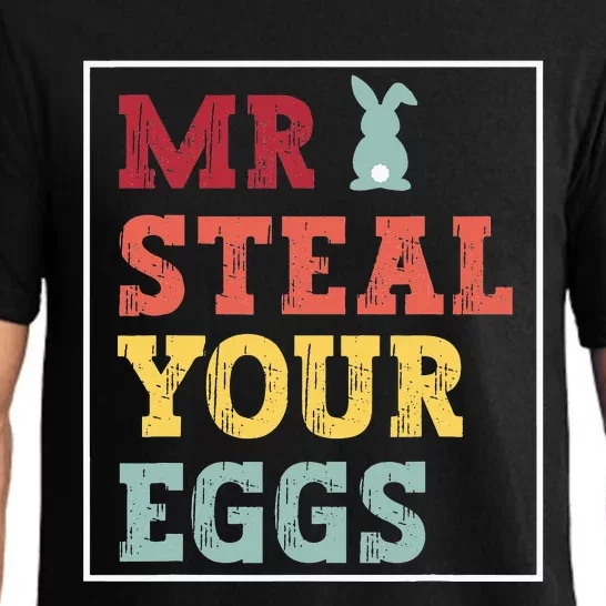 Mr Steal Your Eggs Easter bunny Spring Humor Pajama Set