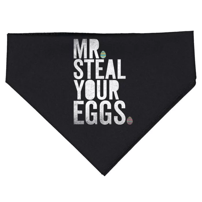 Mr Steal Your Eggs Funny Easter Matching Family USA-Made Doggie Bandana