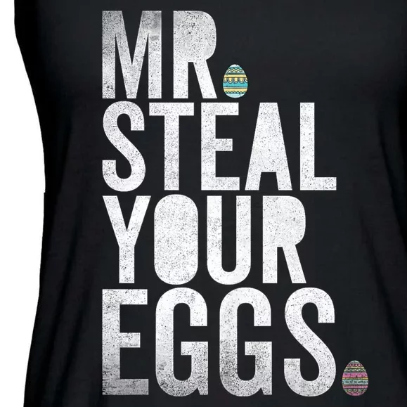 Mr Steal Your Eggs Funny Easter Matching Family Ladies Essential Flowy Tank