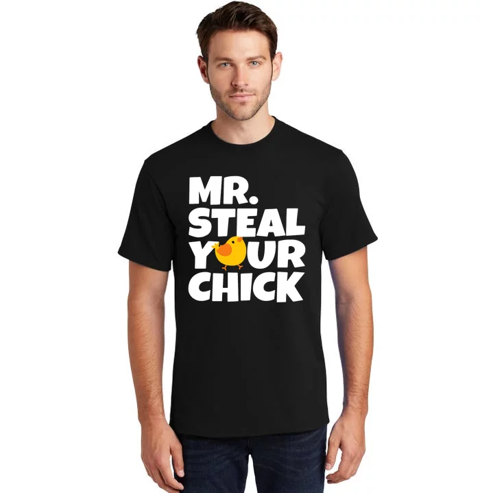 Mr Steal Your Chick Easter Chicken Egg Hunting Tall T-Shirt