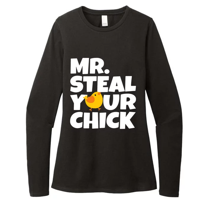 Mr Steal Your Chick Easter Chicken Egg Hunting Womens CVC Long Sleeve Shirt