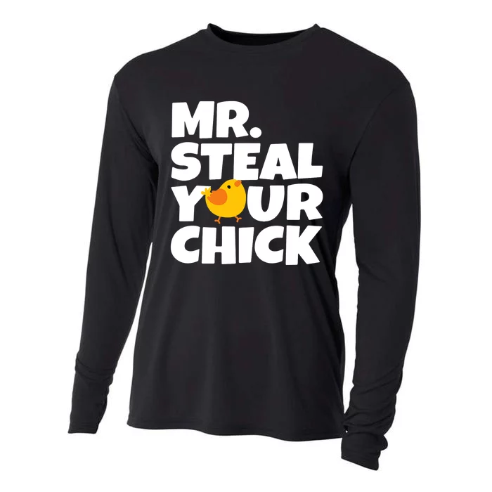 Mr Steal Your Chick Easter Chicken Egg Hunting Cooling Performance Long Sleeve Crew