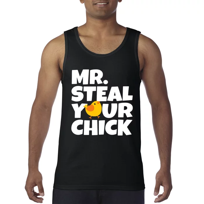 Mr Steal Your Chick Easter Chicken Egg Hunting Tank Top