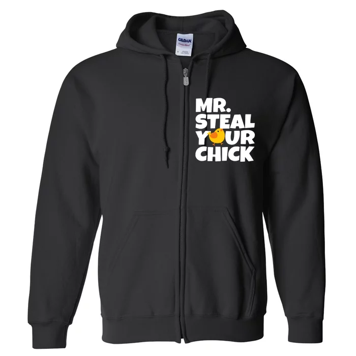 Mr Steal Your Chick Easter Chicken Egg Hunting Full Zip Hoodie