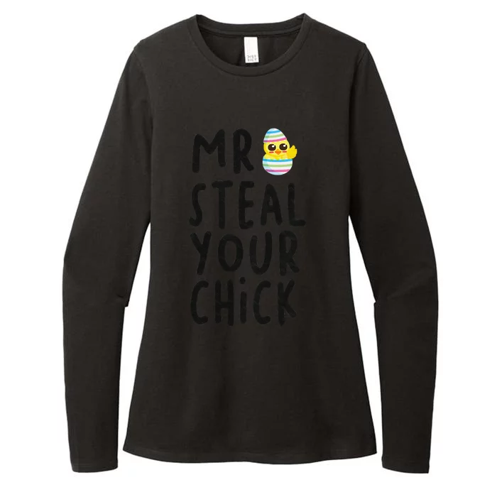 Mr. Steal Your Chick Hunting Baby Chicken Hunting Eggs Womens CVC Long Sleeve Shirt